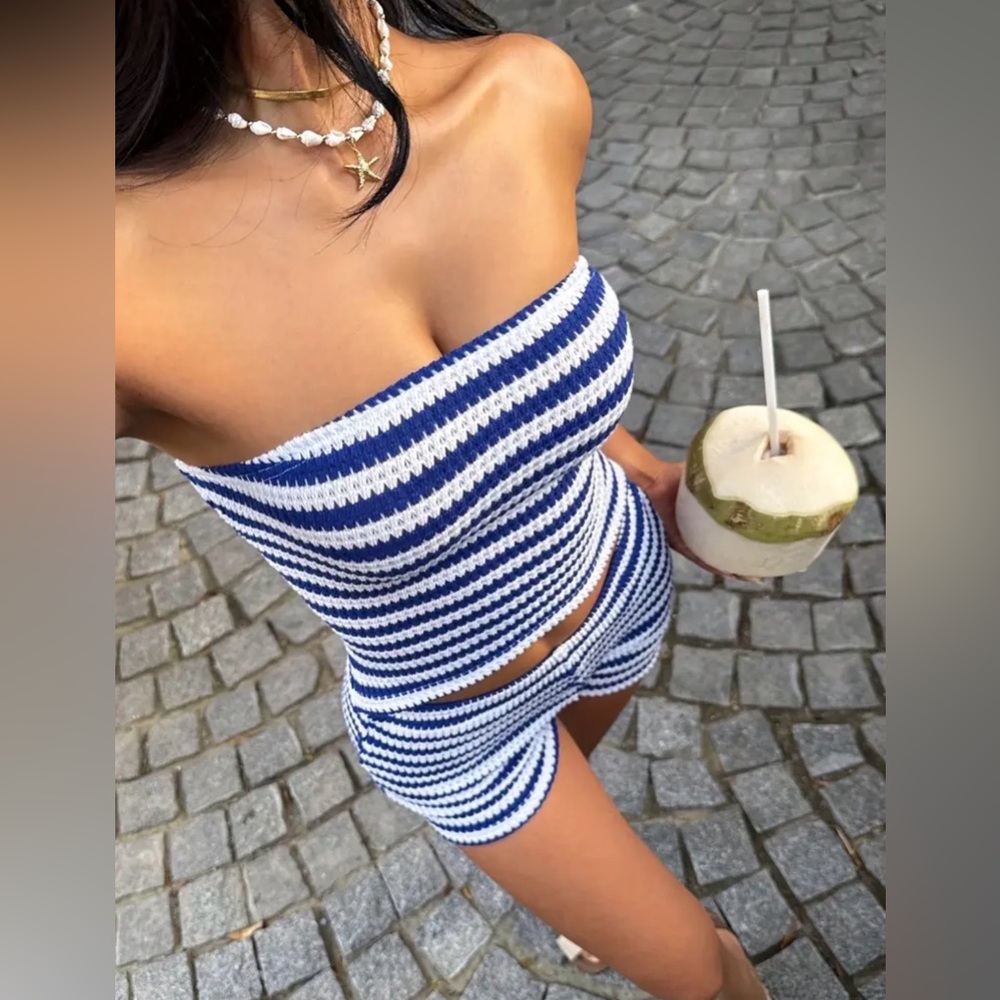 Matching striped set